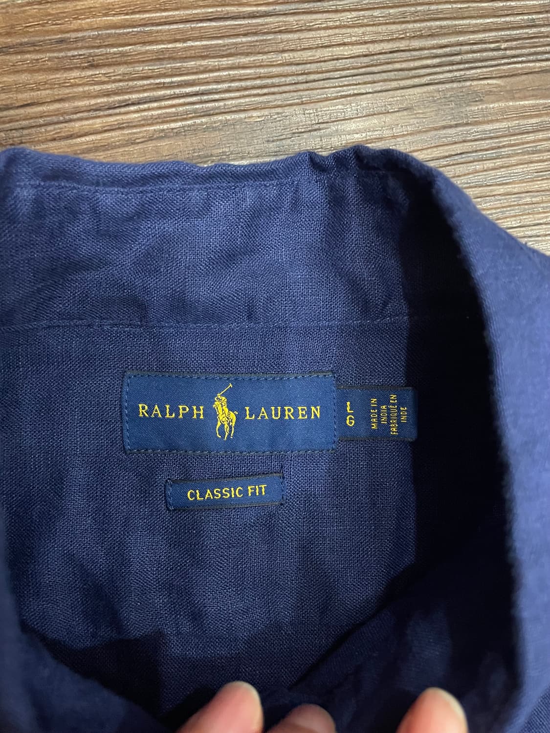 폴로 클래식핏 린넨 솔리드 셔츠 네이비 상품이미지7