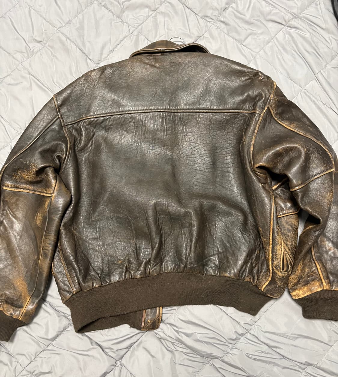 Avirex a2 빈티지 가죽자켓 상품이미지6