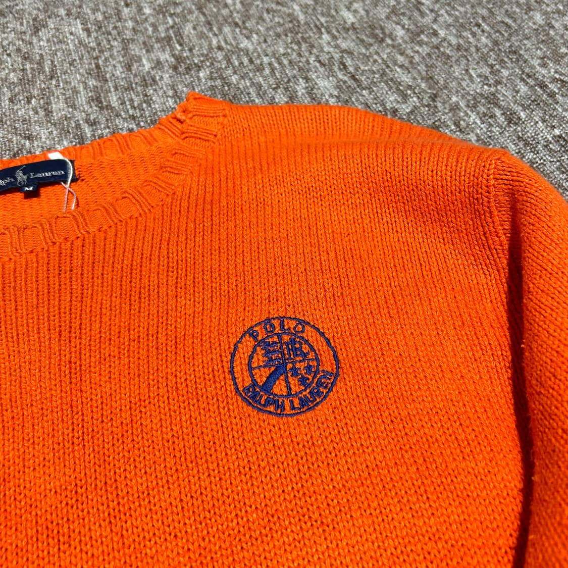 M) 폴로 랄프로렌 주황색 라운드넥 니트 상품이미지6