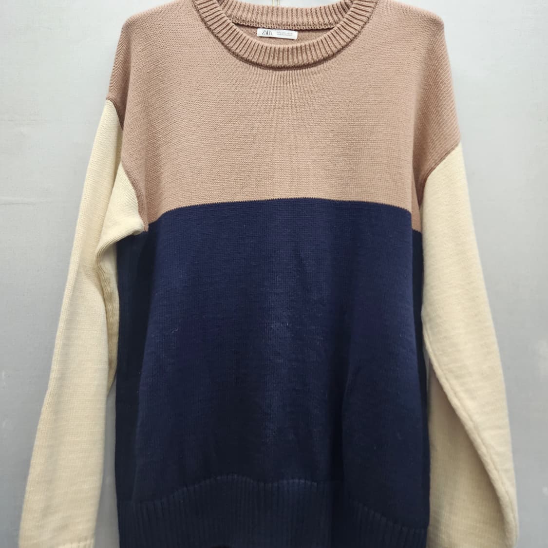 자라 ZARA 멀티 컬러블럭 코튼 니트 L(L) 상품이미지2