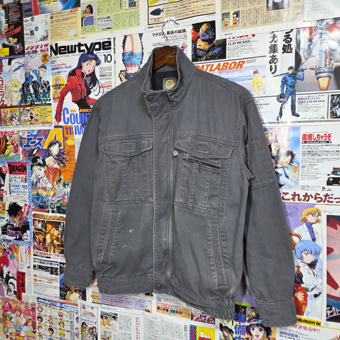 JPN 빈티지 그레이 봄버 코튼 자켓 상품이미지2