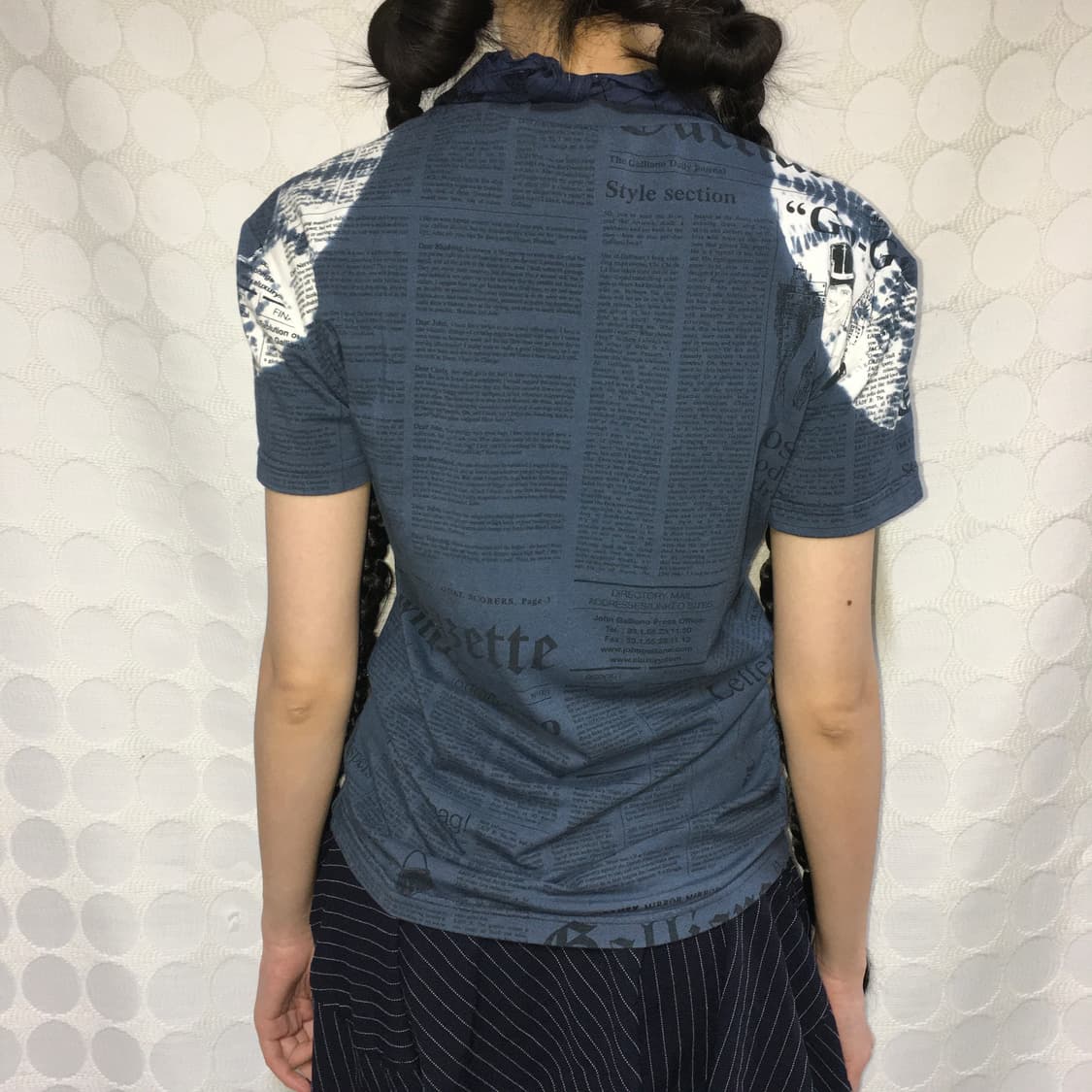 존 갈리아노 음표 프린트 스카프 반팔 상품이미지2