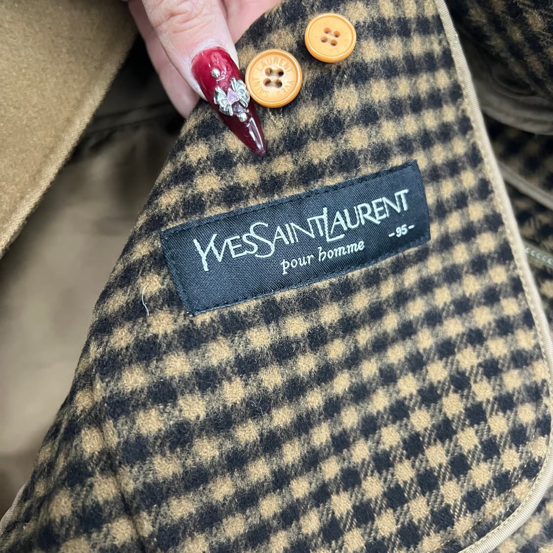 입생로랑 브라운 모직 블루종 95 상품이미지4