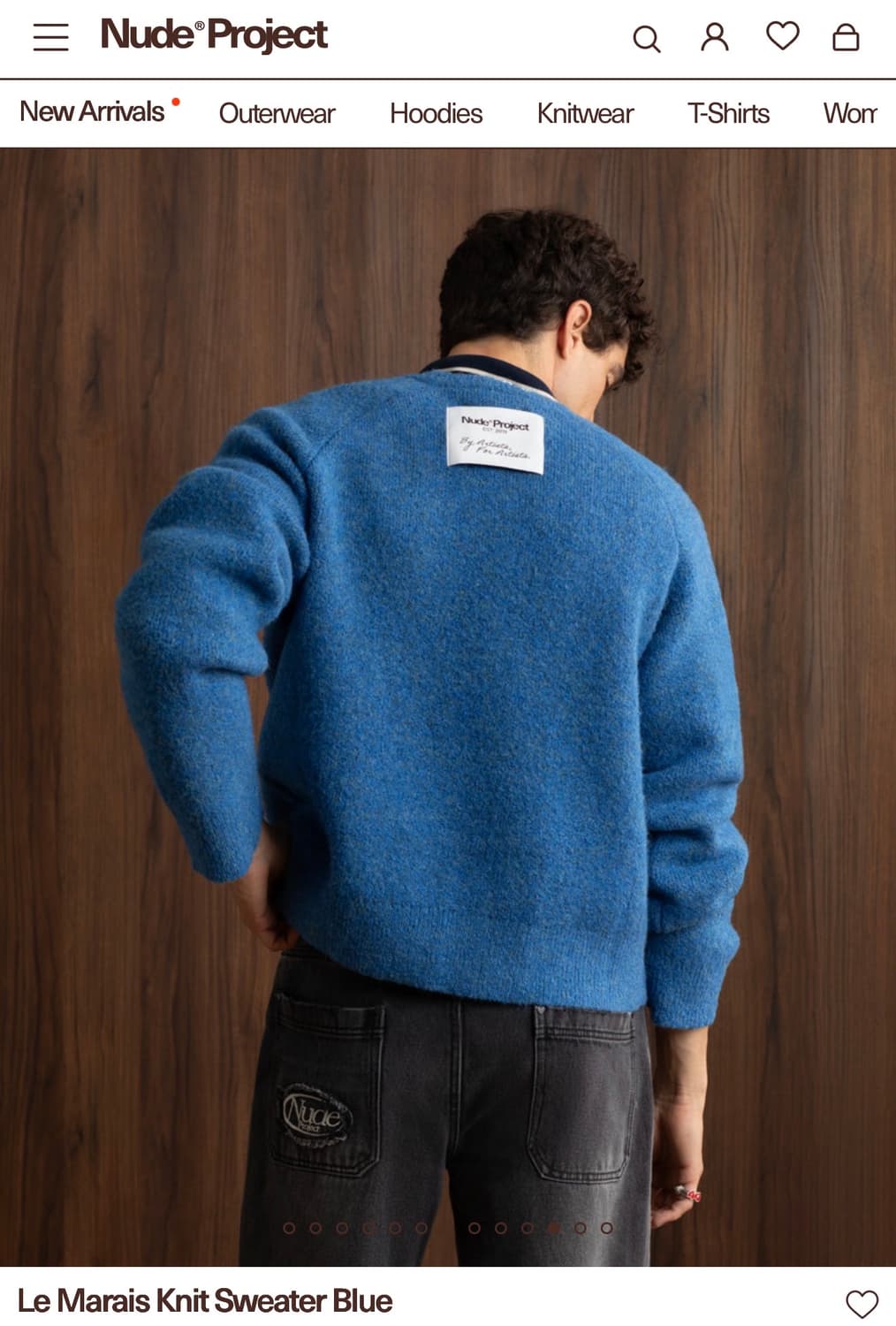 스페인 누드 프로젝트 니트 블루 L사이즈 새상품 상품이미지3