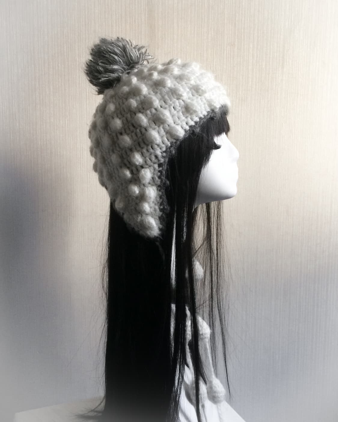  Pom pom knit beanie 상품이미지1