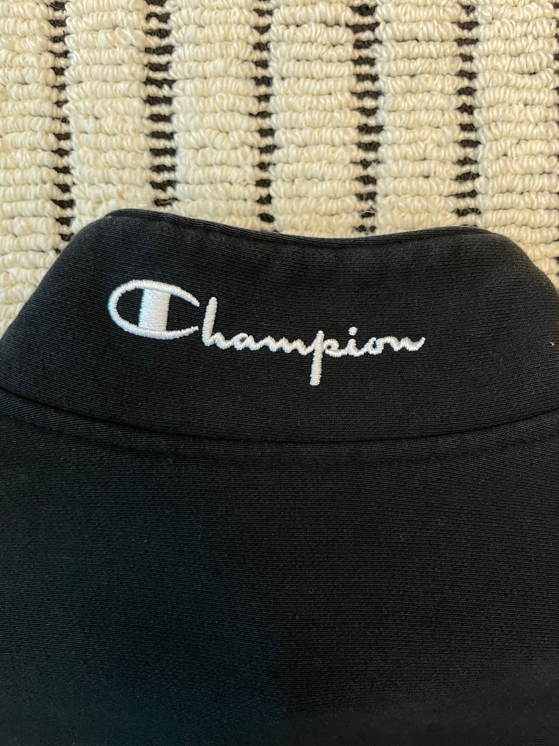 챔피온 리버스위브 버튼 풀오버 맨투맨 블랙 상품이미지6