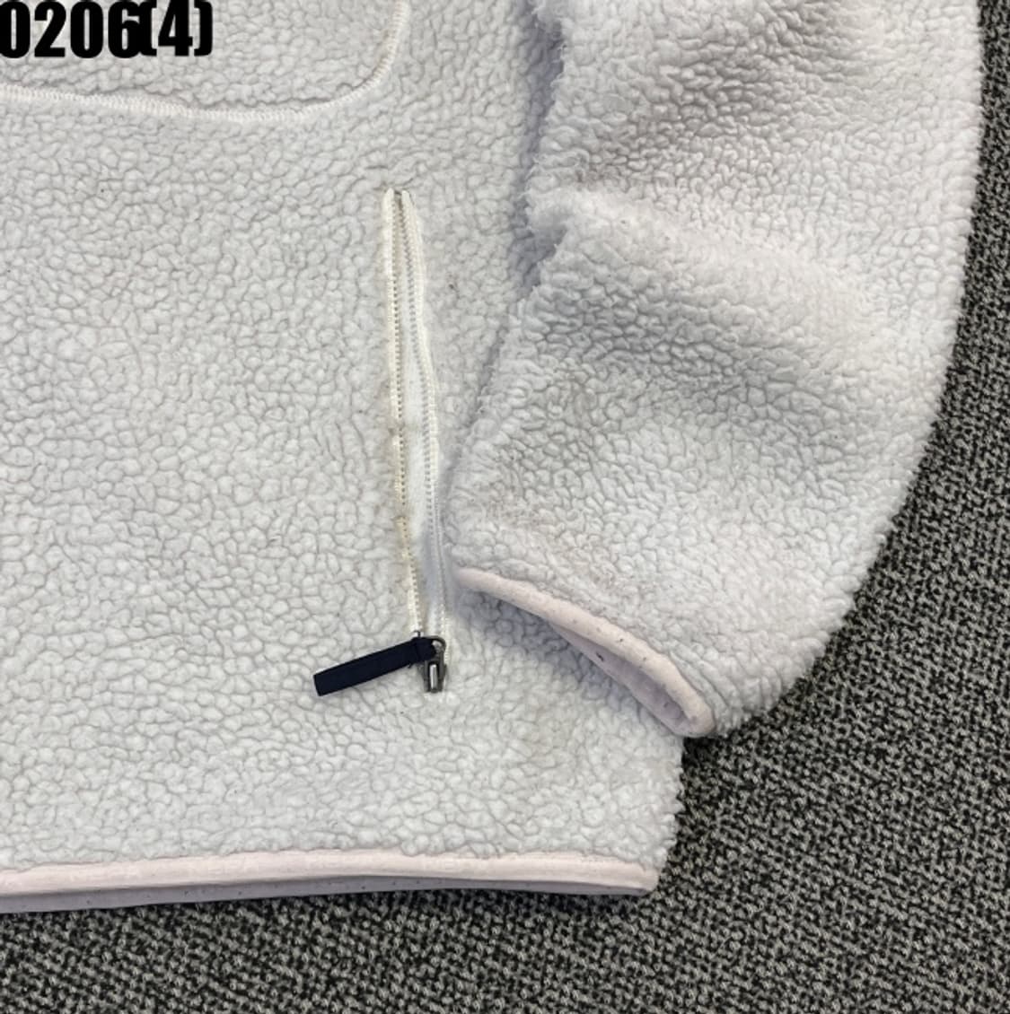 [105/XL] 네파 흰색 뽀글이 플리스 집업 자켓 0206(4) 상품이미지3