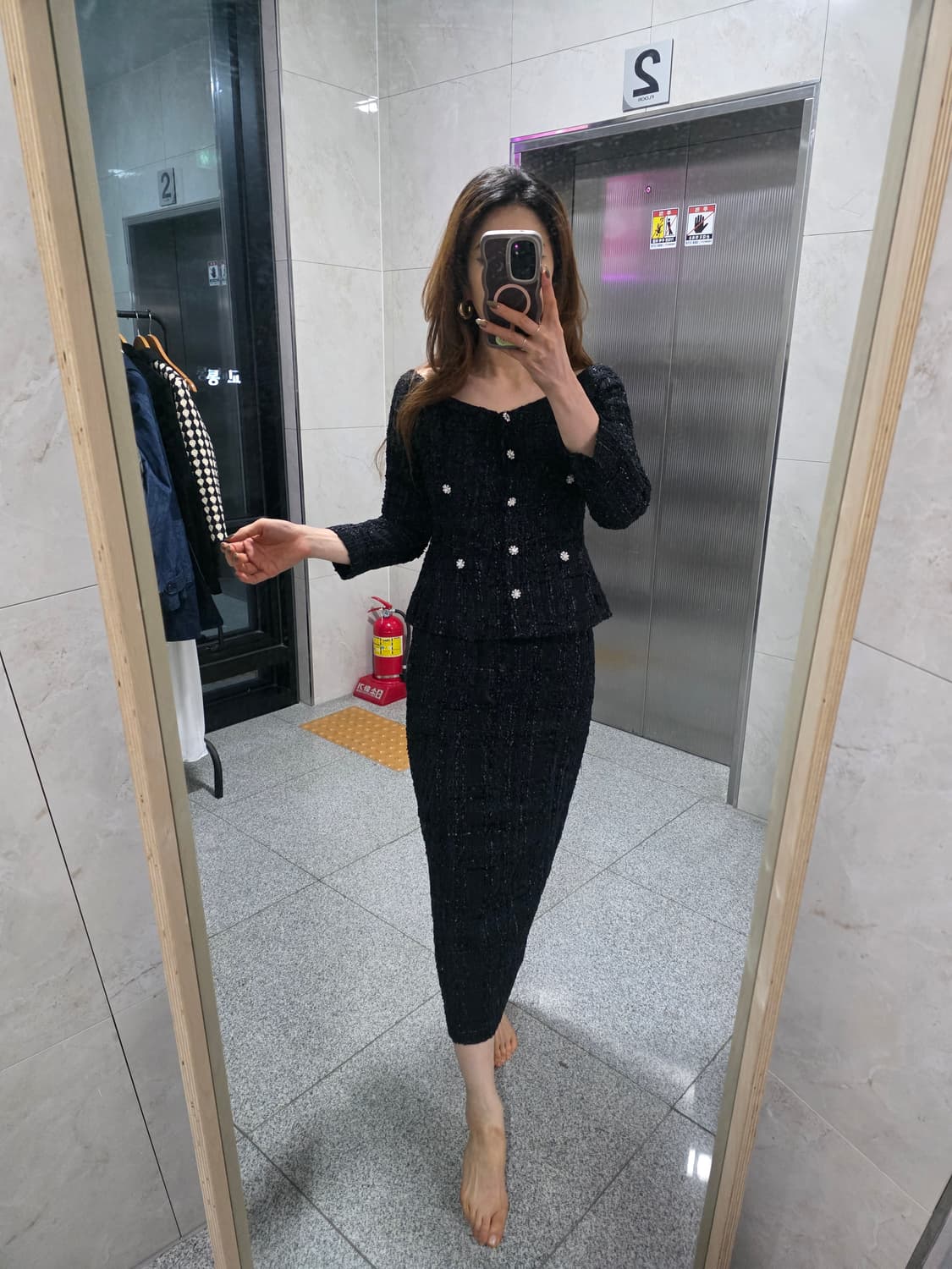 블랙 투피스 셋업  상품이미지5