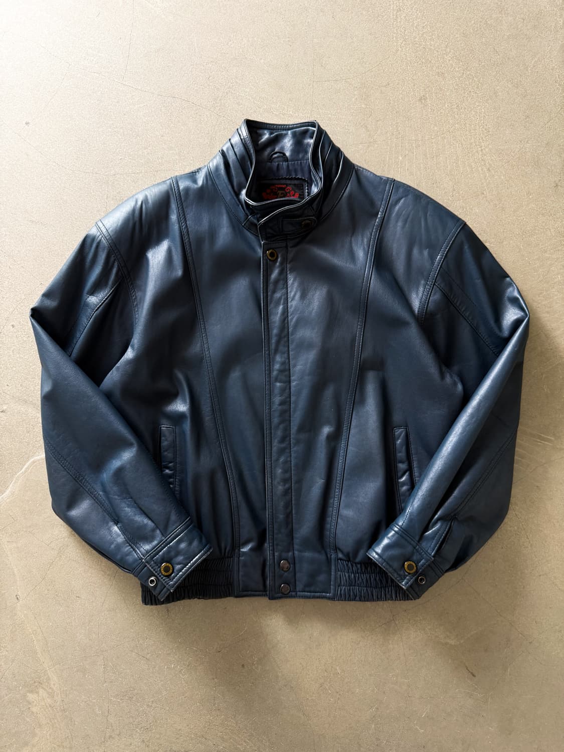 90s Elite Genuine Leather Bomber Jacket  상품이미지2