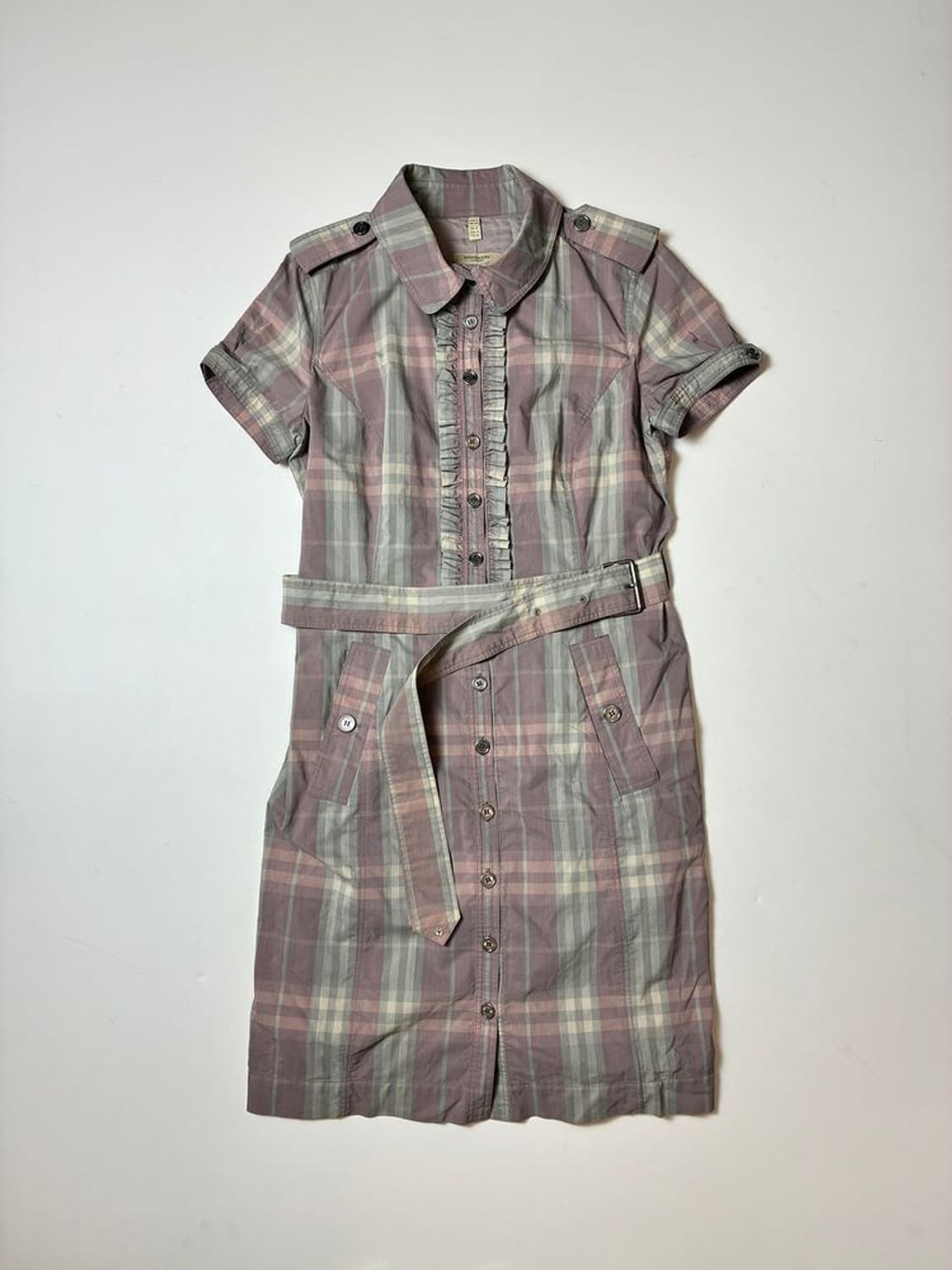 버버리 런던 노바 체크 벨티드 원피스 PN9057 상품이미지1