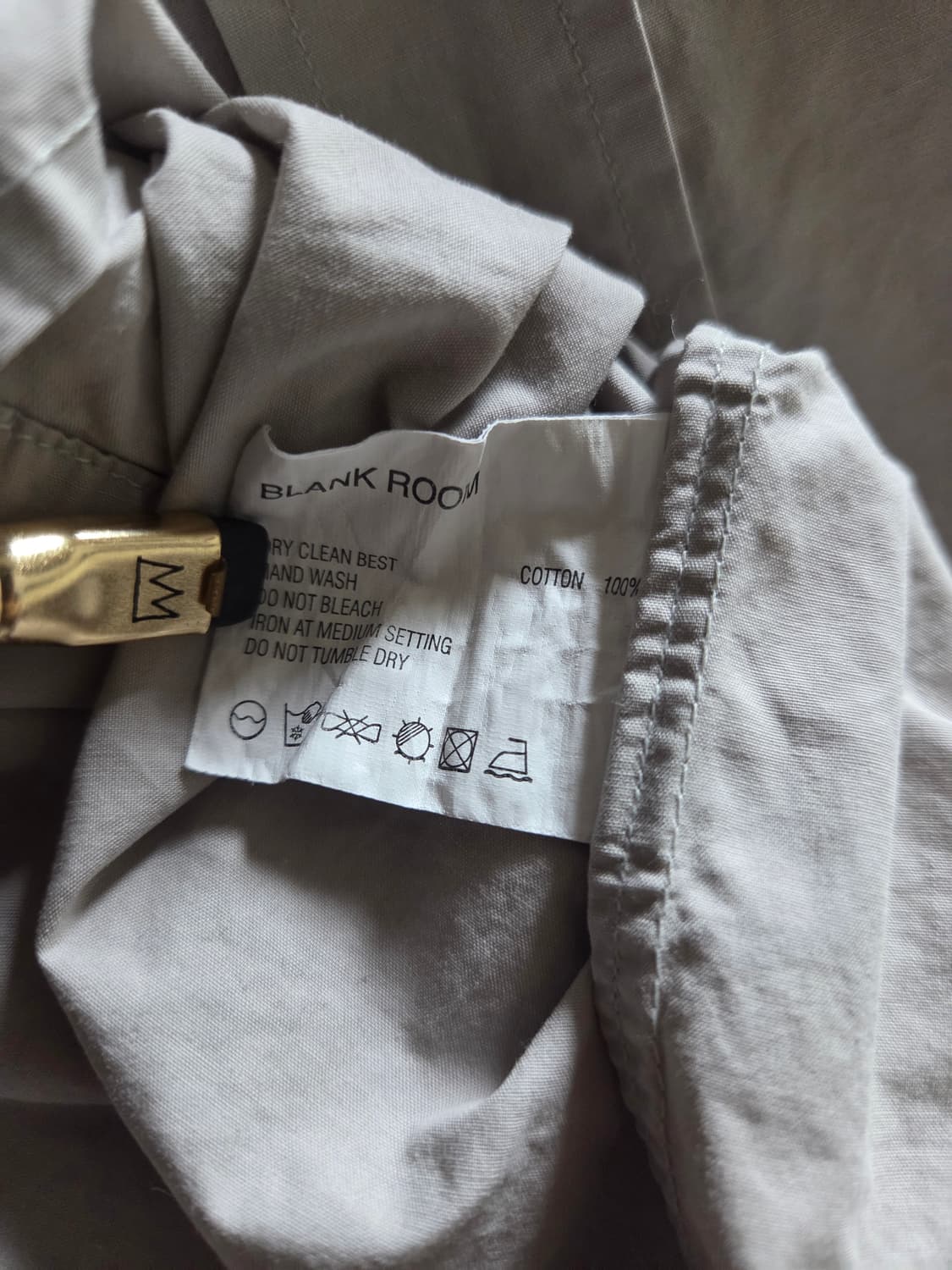 블랭크룸 코튼 셔츠 라이트그레이 4 상품이미지3