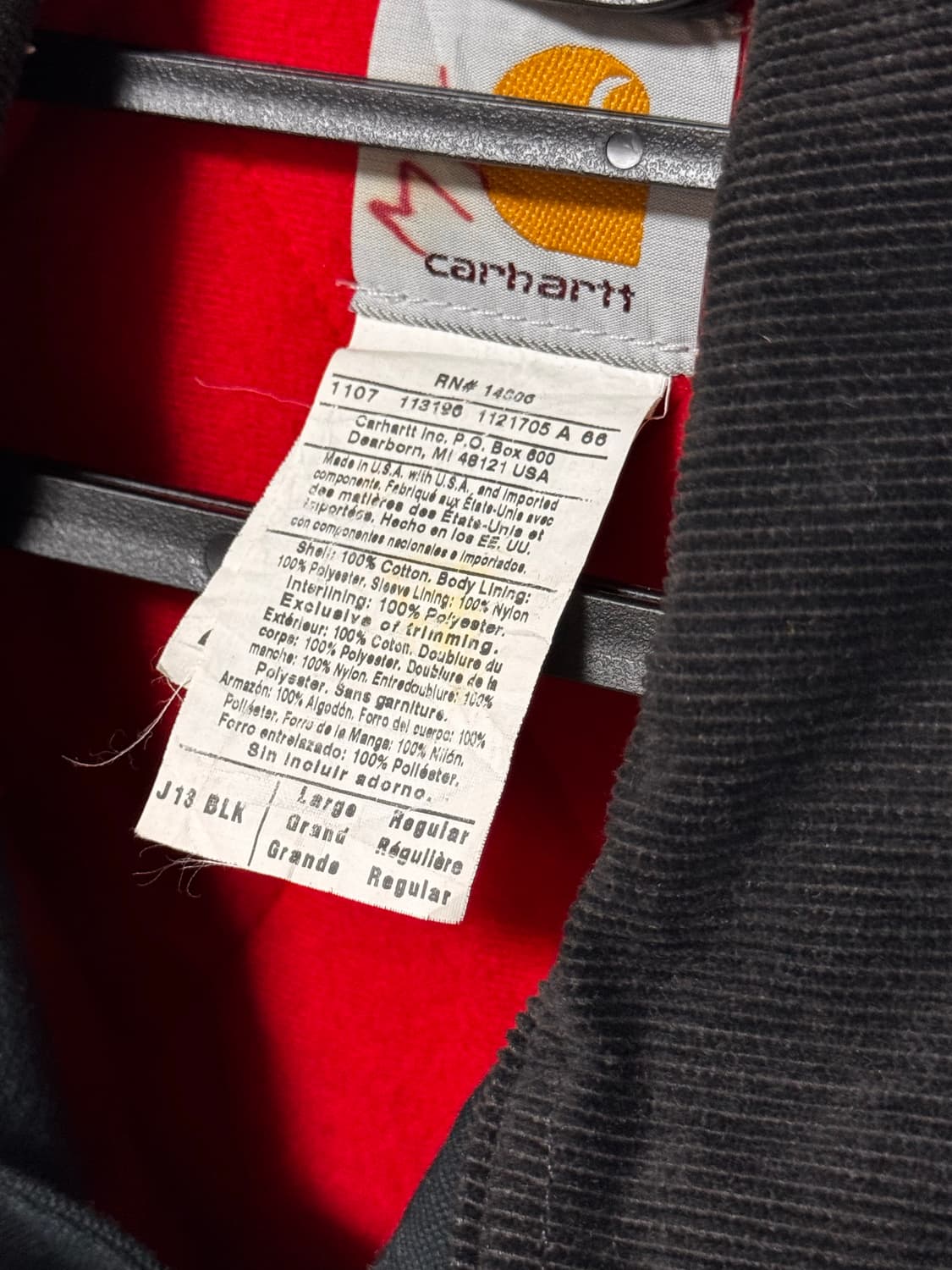 칼하트 j13 blk 다크 그린 USA 산타페 워크 자켓 상품이미지5