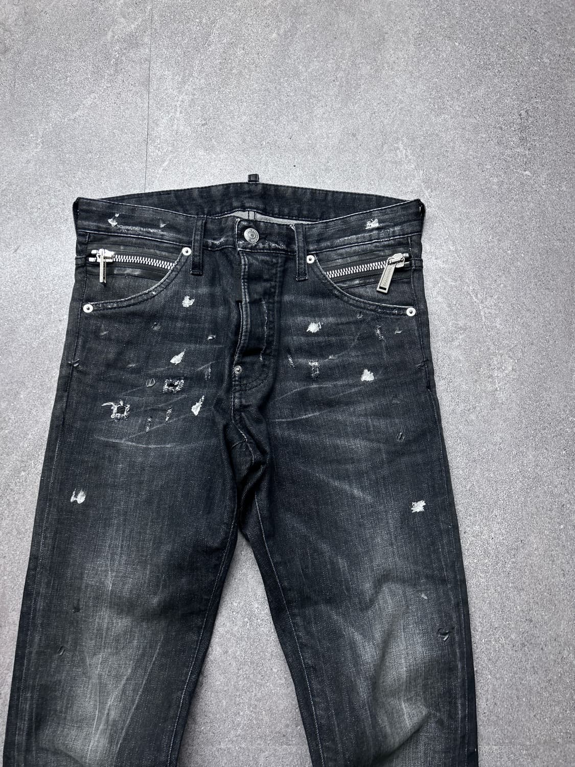 디스퀘어드2 블랙 슬림 디스트레스드 데님 상품이미지2