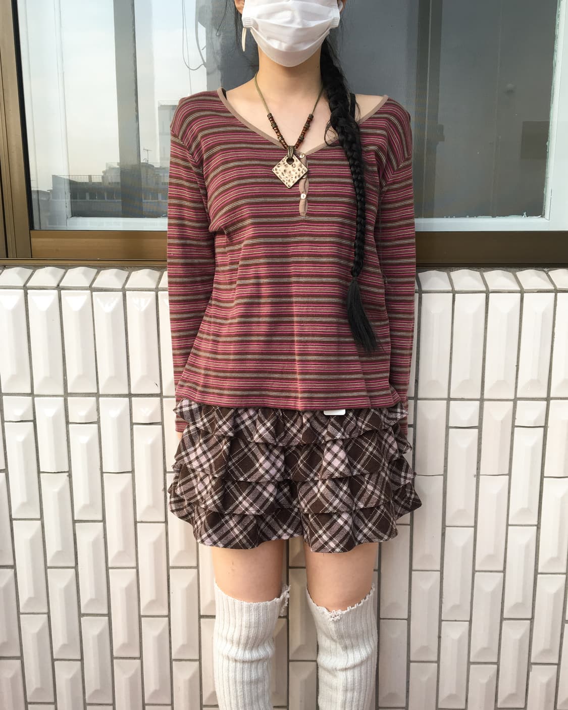 Check pattern woolen short 상품이미지6