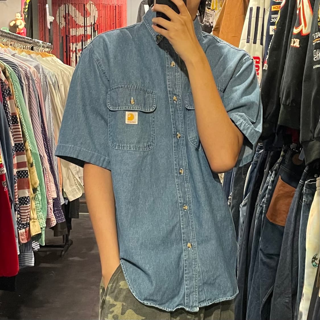 [IM] carhartt 칼하트 데님 반팔셔츠 상품이미지8