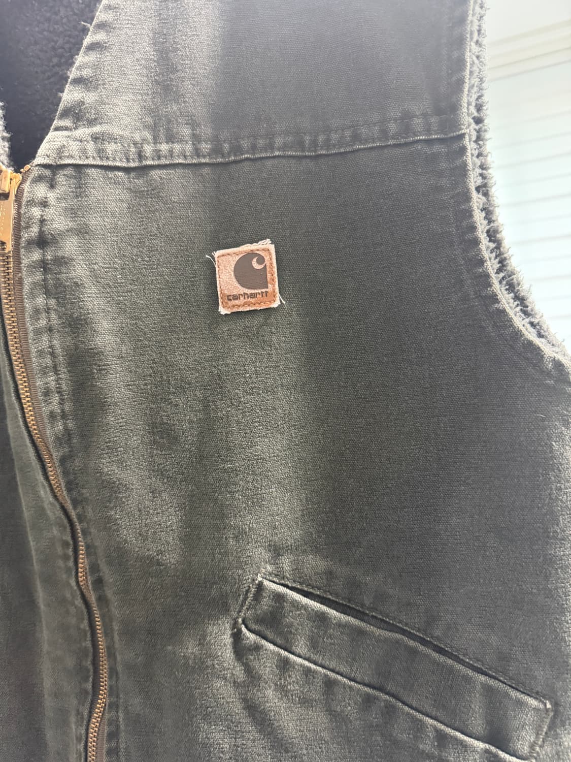 칼하트 베스트 조끼 v12 모스 made in usa 🇺🇸 상품이미지3