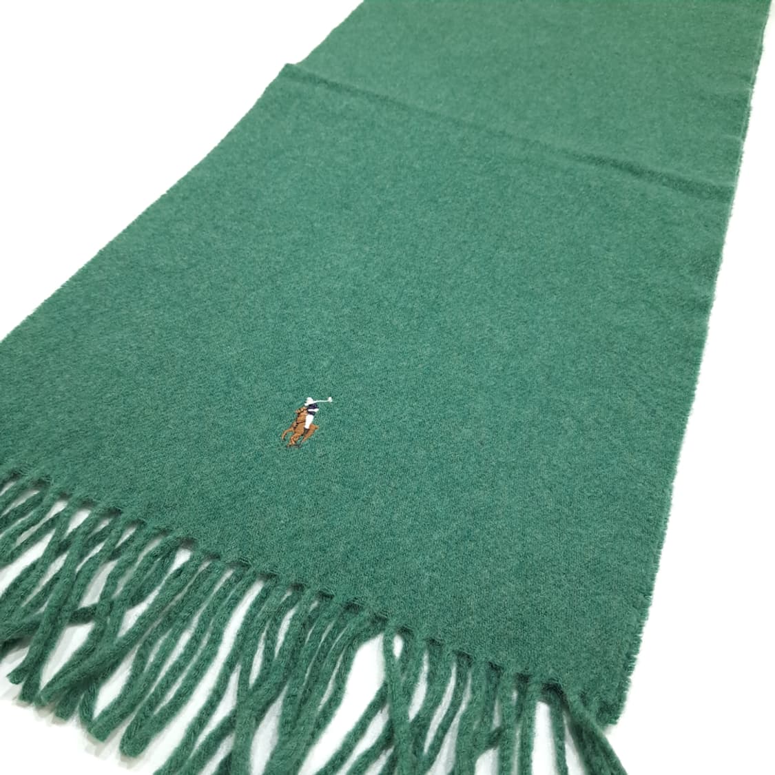 MX352 폴로 랄프로렌 에메랄드그린 램스울 목도리 머플러 상품이미지3
