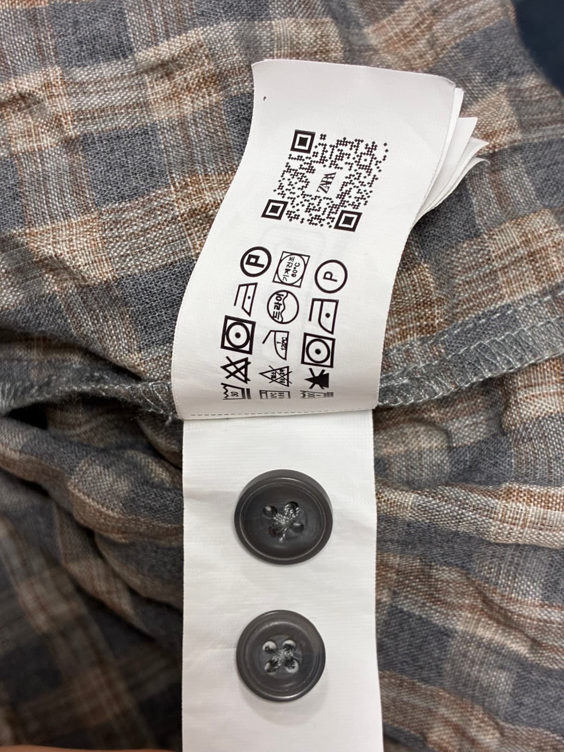 자라 체크셔츠 L 상품이미지4