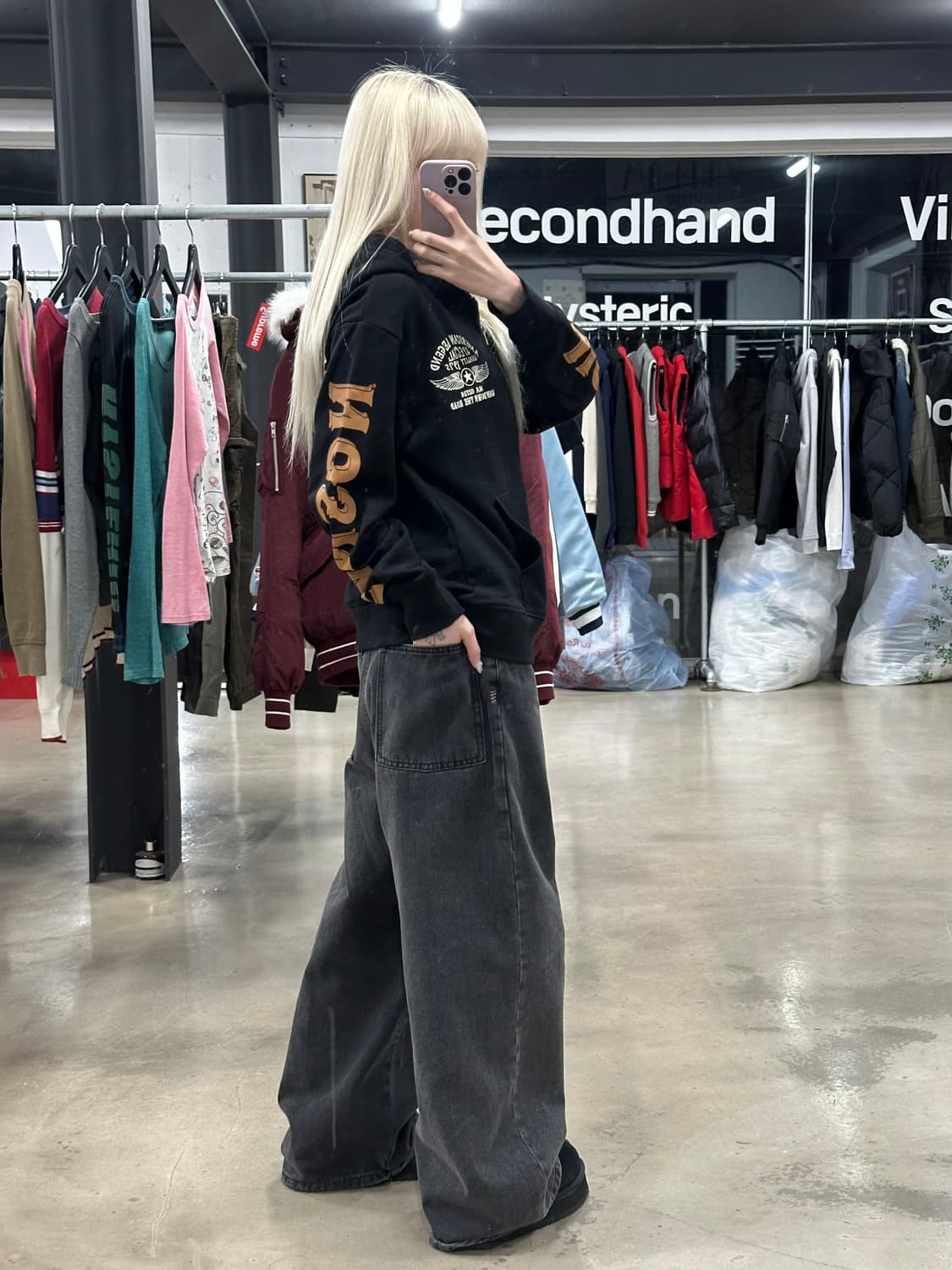 벤슨 백프린팅 후드 집업 상품이미지3