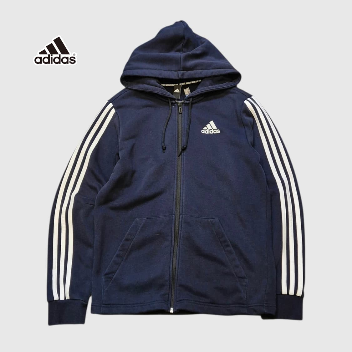 M 아디다스 네이비 후드집업  상품이미지1