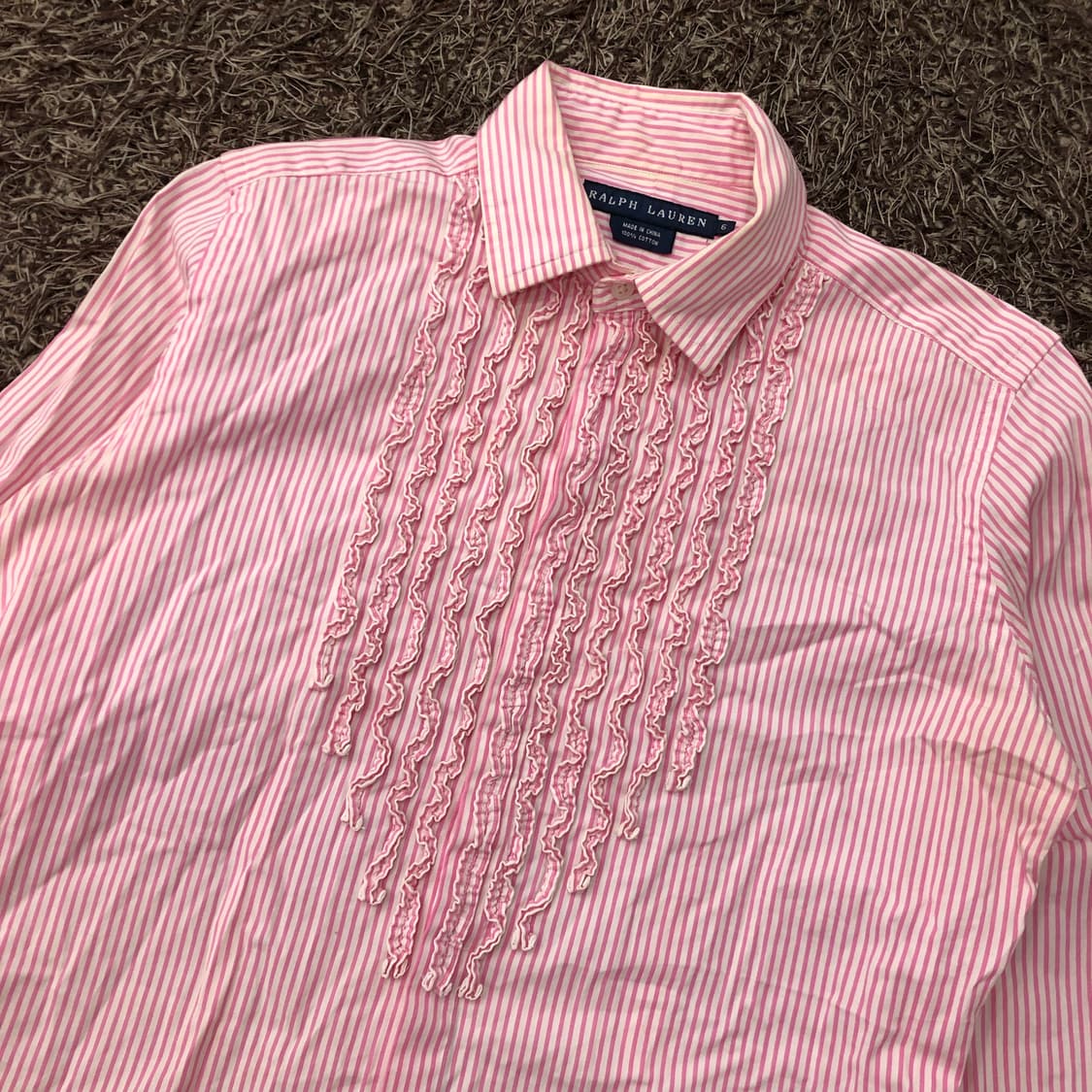 6 폴로 랄프로렌 핑크 스트라이프 셔츠 상품이미지2