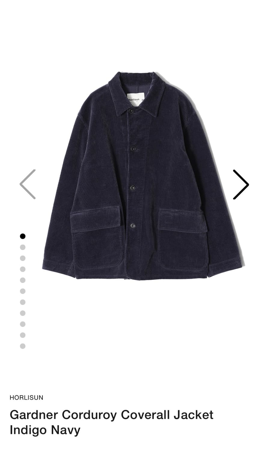 홀리선 코듀로이 커버올 자켓 인디고 네이비 M 상품이미지1