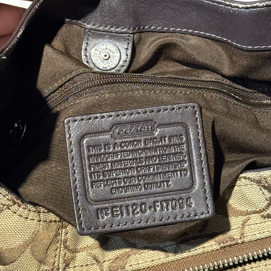 코치 모노그램 숄더백 호버백 베이지 y2k 상품이미지6