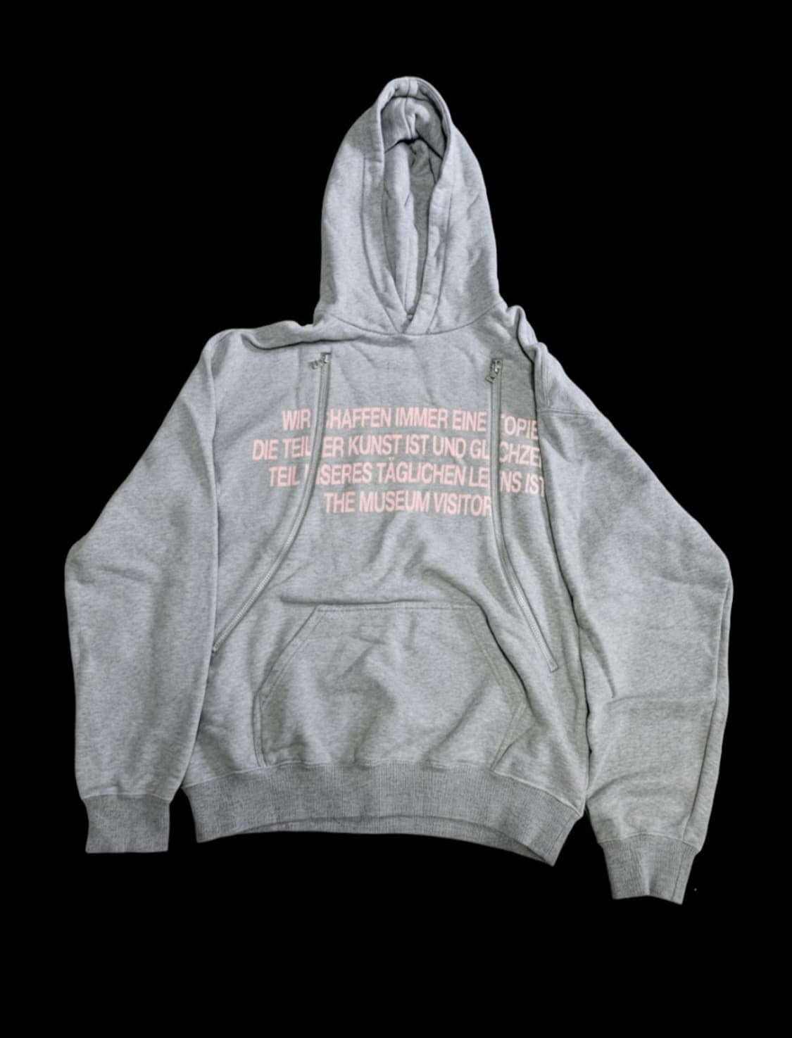 더뮤지엄비지터 컷아웃 후드티 그레이 M 상품이미지3