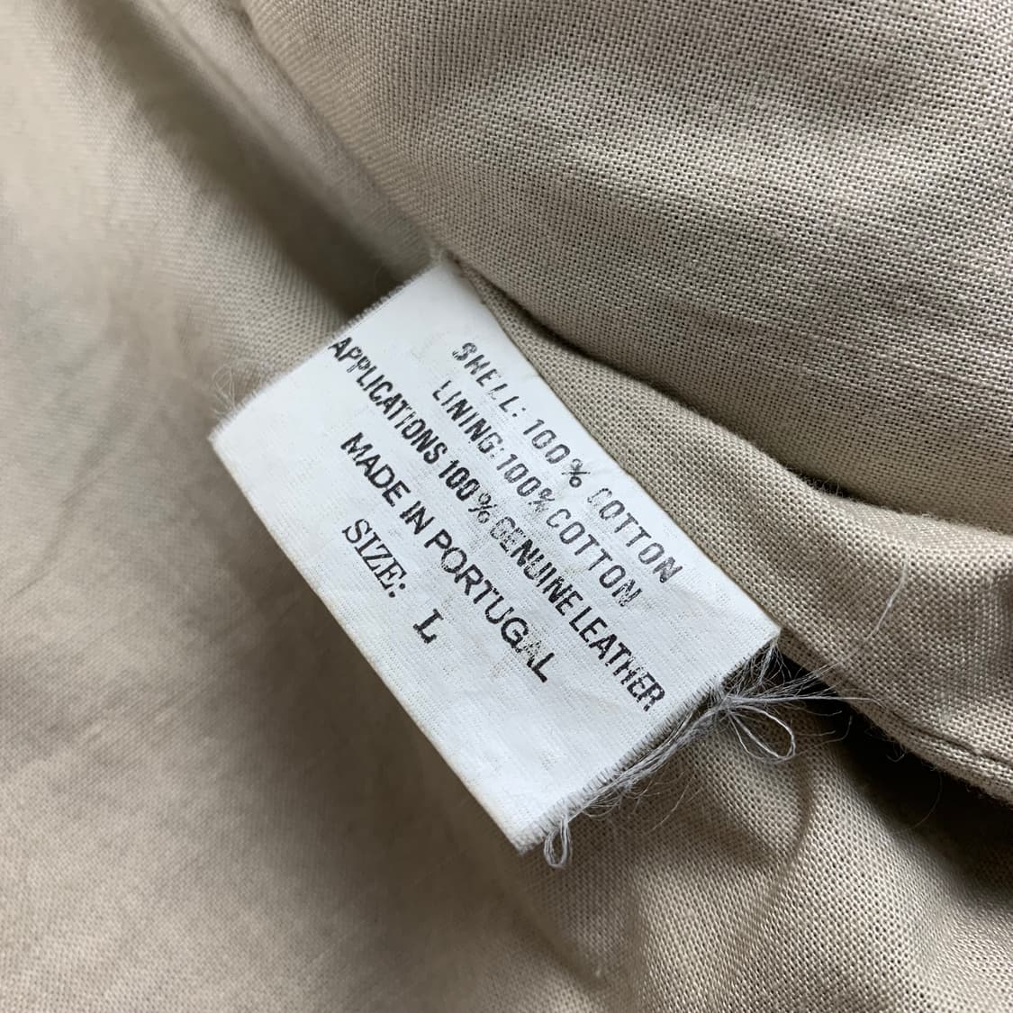 90s 락포트 자수로고 레더 칼라 빈티지 워크자켓 올리브 상품이미지8