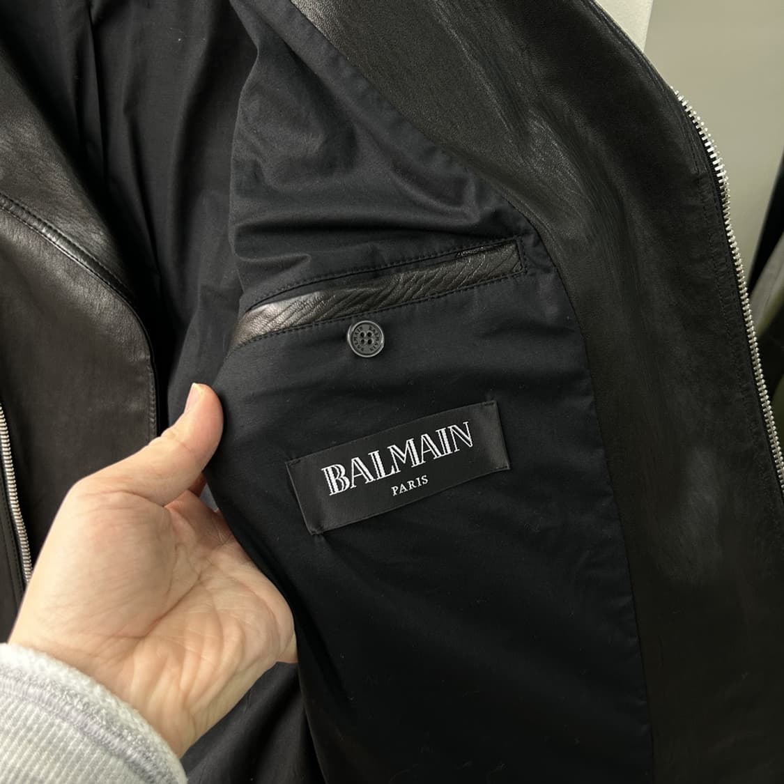 15908 - 발망 레더 라이더 자켓 상품이미지3