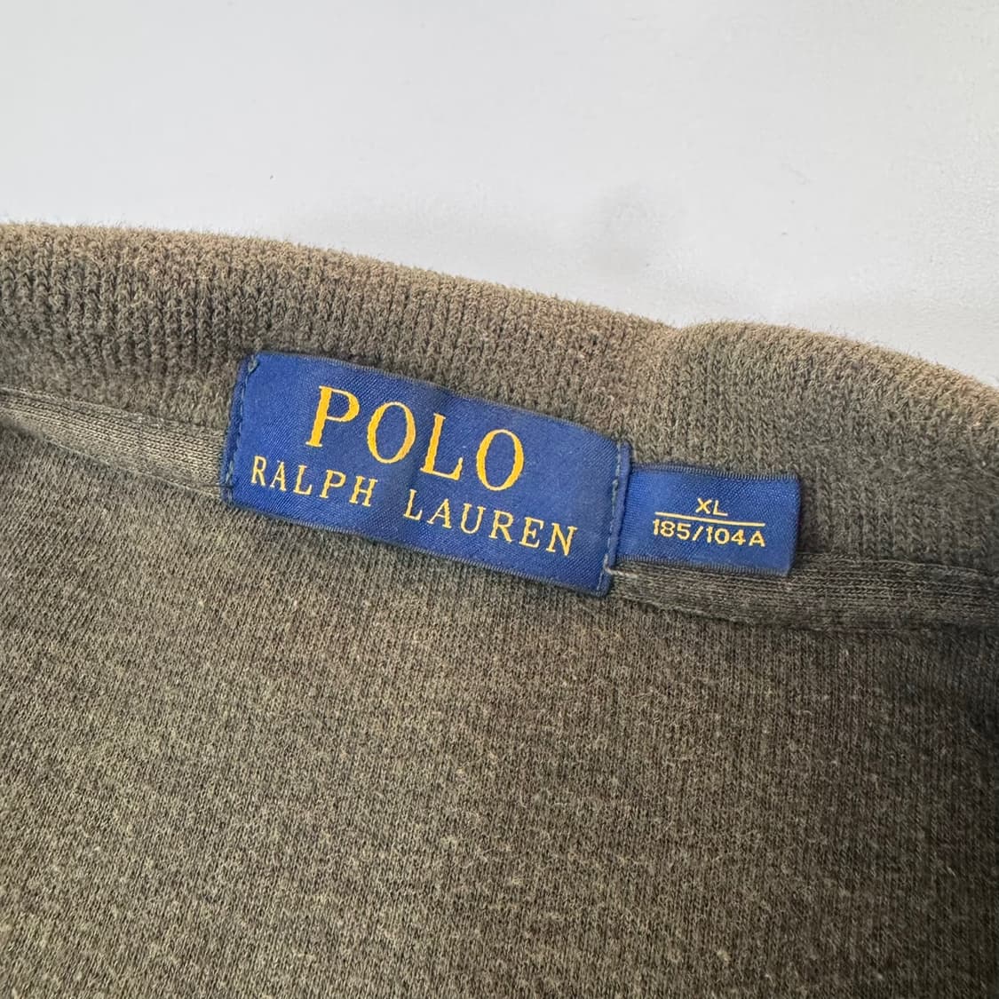 신형 폴로 랄프로렌 카키 반집업 면니트 상품이미지3