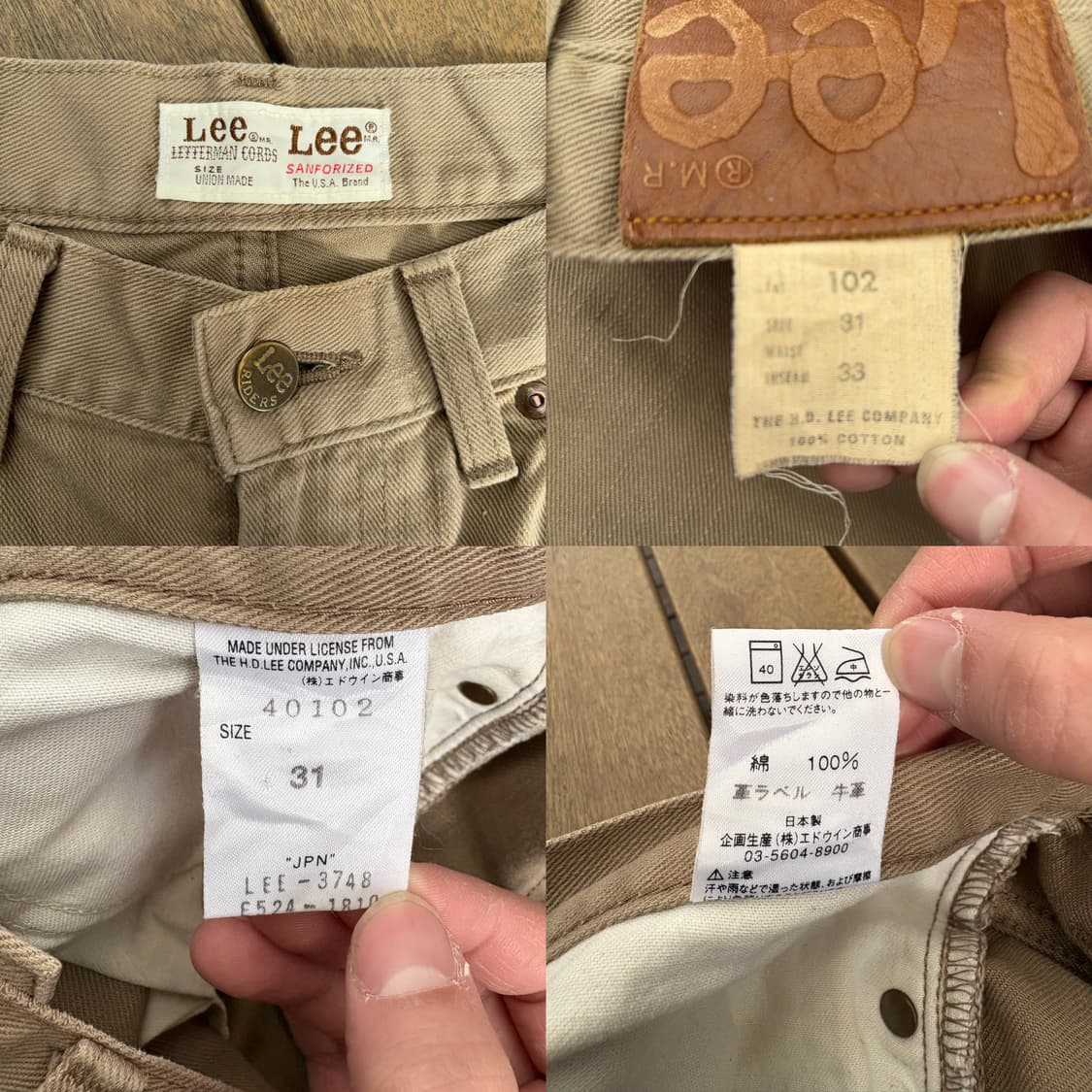 90s 리 라이더스 Lee Riders 부츠컷 코튼 팬츠 (일본 생산) 상품이미지10