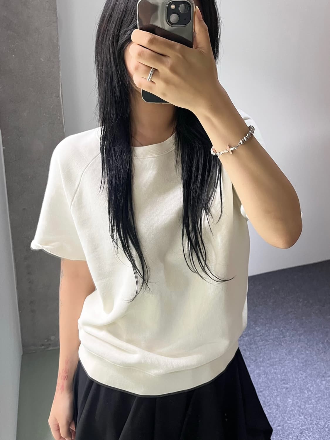 MM6 메종 마르지엘라 17s/s 컷아웃 하프 스웻셔츠 상품이미지3