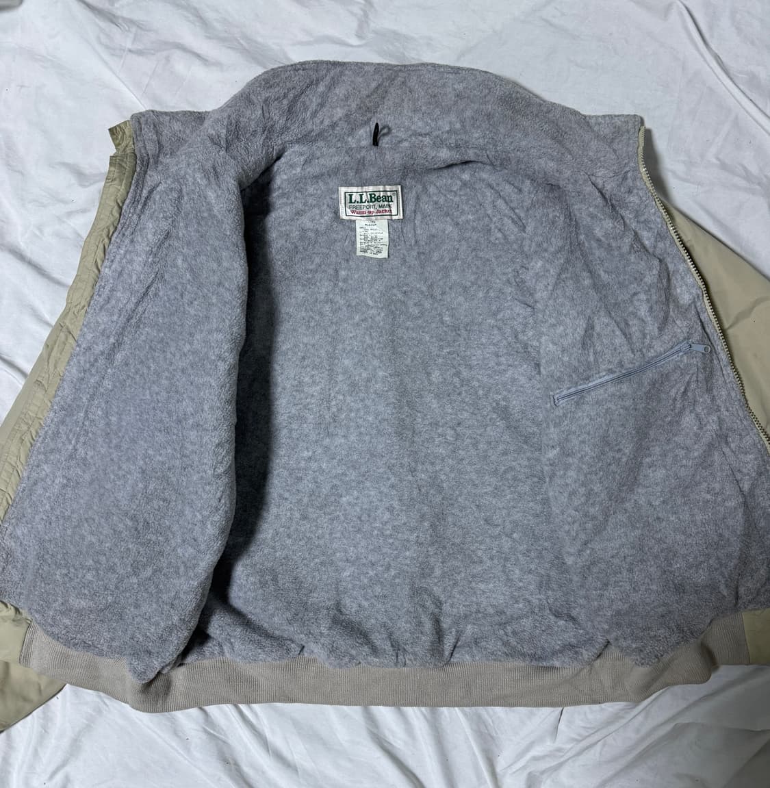 80s usa 엘엘빈 나일론 웜업 자켓 안감 플리스  상품이미지3