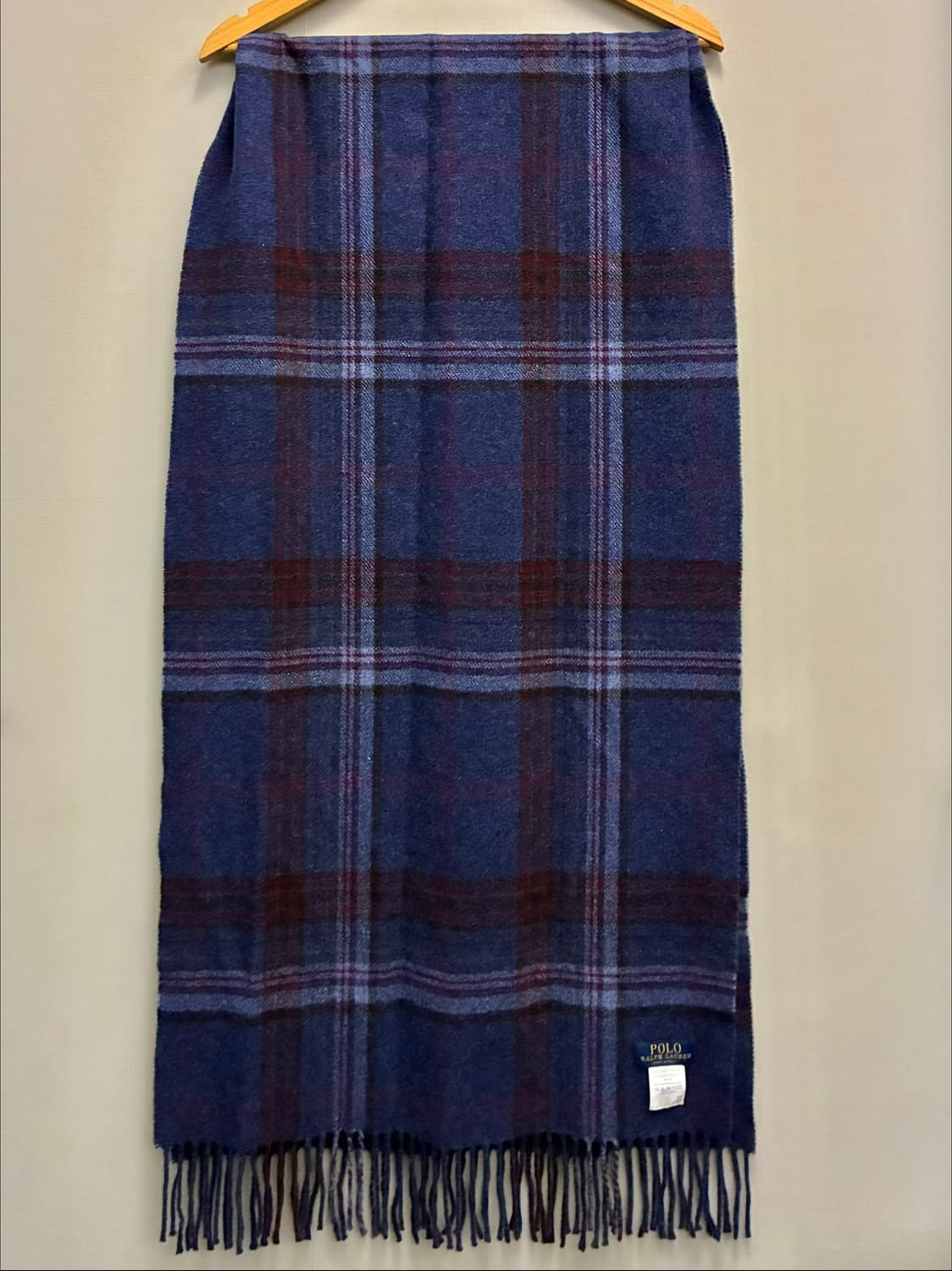 POLO 폴로랄프로렌 이태리 램스울 스트라이프 체크 롱머플러 목도리 상품이미지5