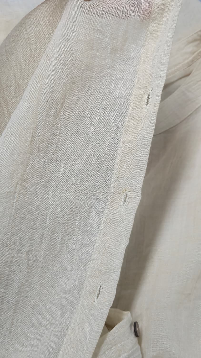 린넨 셔츠 롱 원피스 라이트베이지 밴드카라 긴팔 튜닉
 상품이미지5