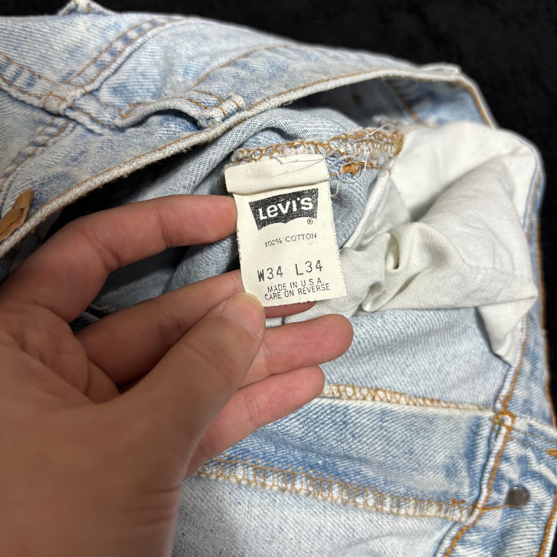 34 리바이스505 연청 데님팬츠 상품이미지5