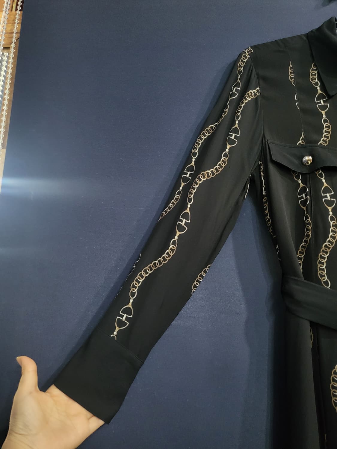 마시모두띠 체인 패턴 벨트 원피스 상품이미지3