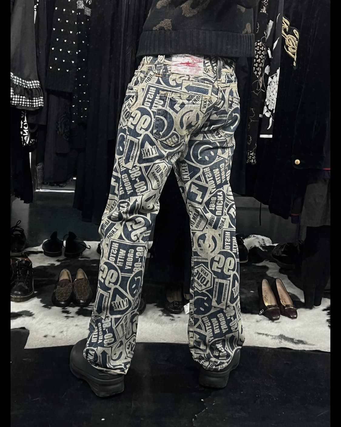 CO&LU 올오버 그래픽 데님팬츠 상품이미지1