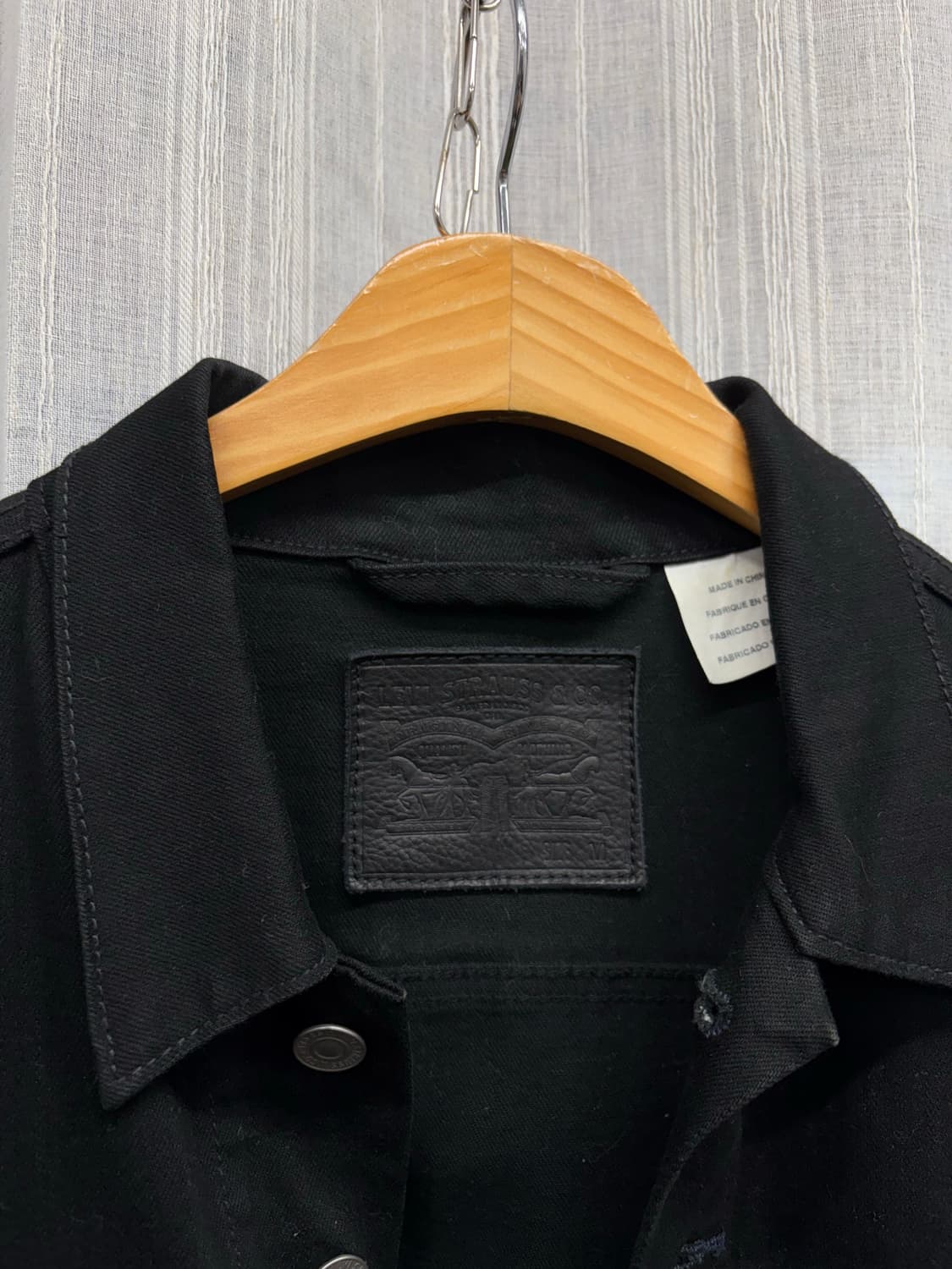 리바이스 블랙 데님 트러커 데님 흑청 자켓  상품이미지7