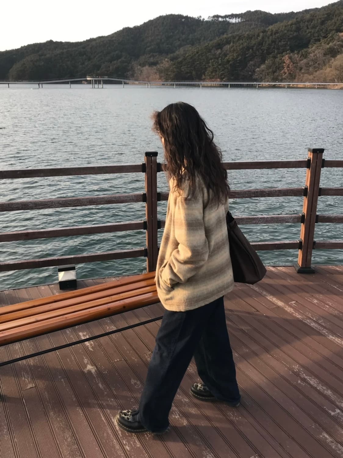 [M-L] 빈티지 모직 스프라이프 집업 자켓 상품이미지6