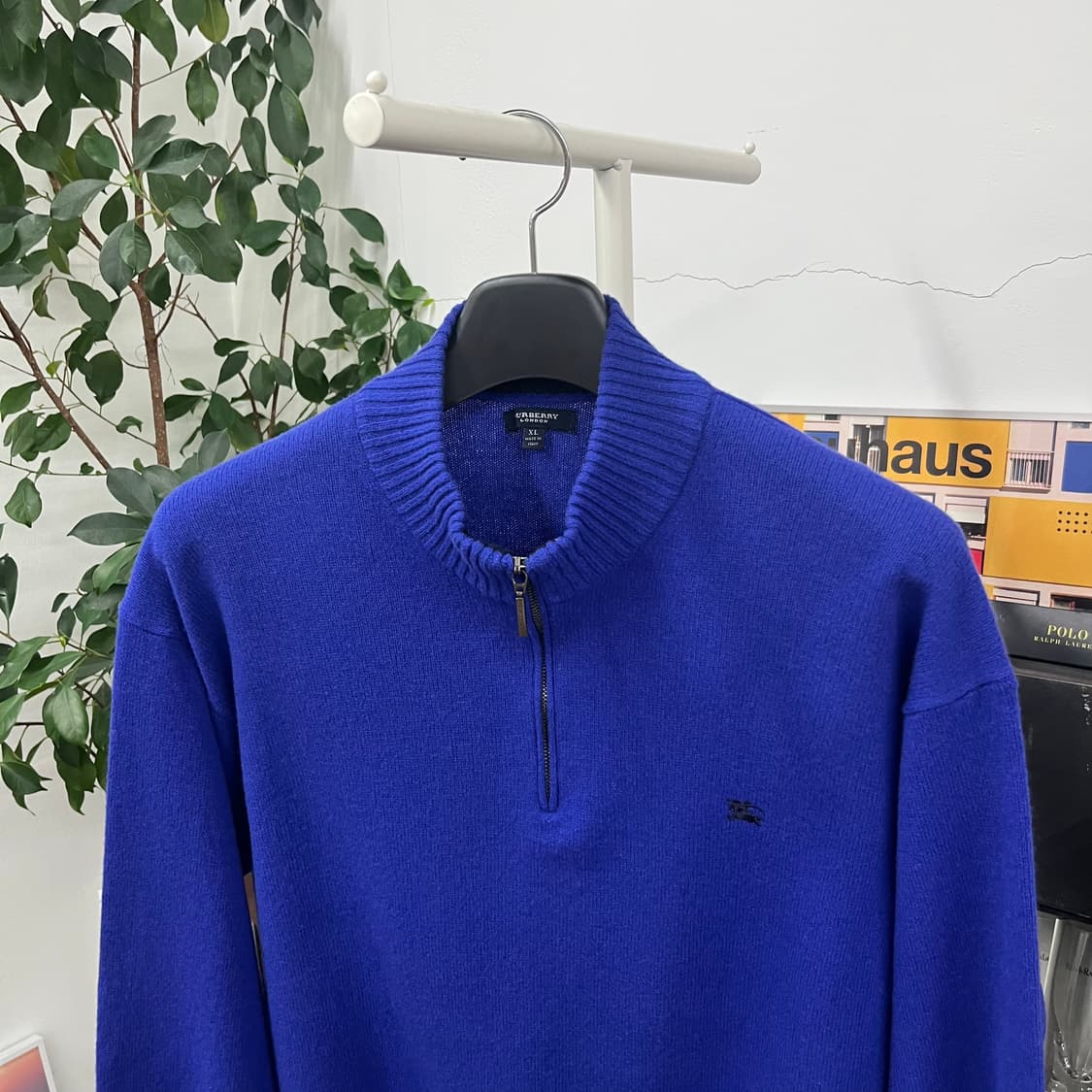 버버리 램스울 풀오버 하프집업 니트 XL 상품이미지2
