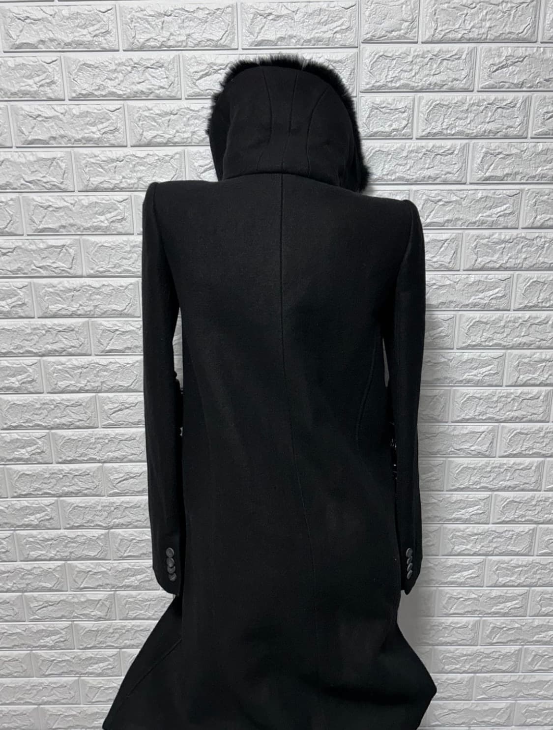 헬무트랭 래빗 퍼 하이넥 코트 상품이미지2