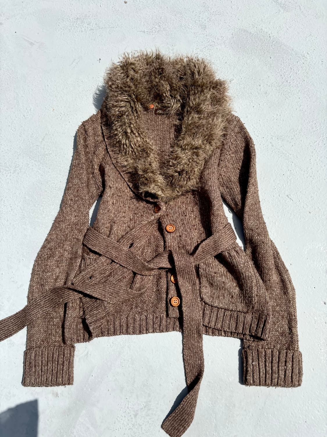 “Vintage” V-Kei Mood Fur Detail Brown Ca 상품이미지5
