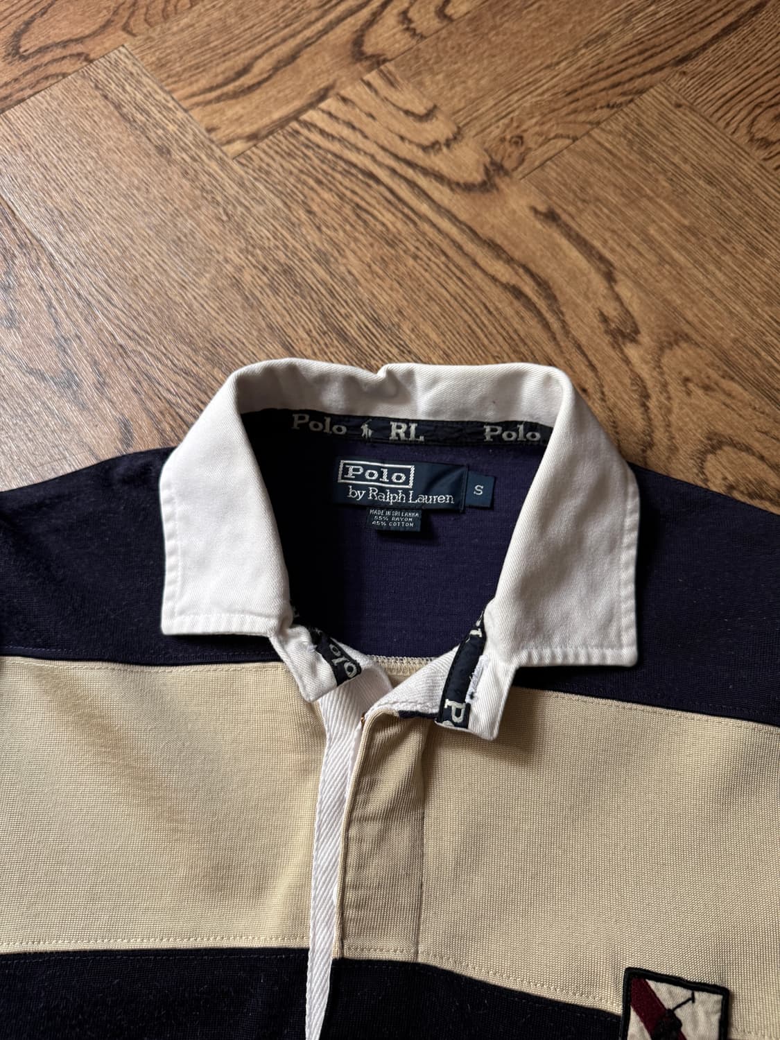 [S]폴로 랄프로렌 코튼 레이온 럭비 티셔츠 상품이미지2