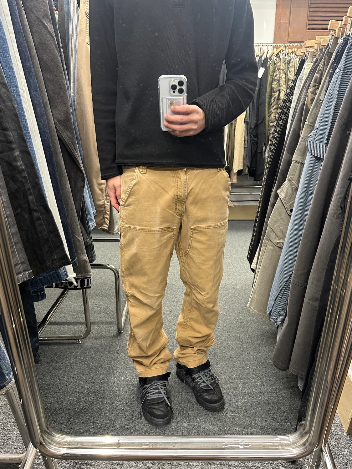 33) 칼하트 더블니 브라운 워크팬츠 상품이미지1