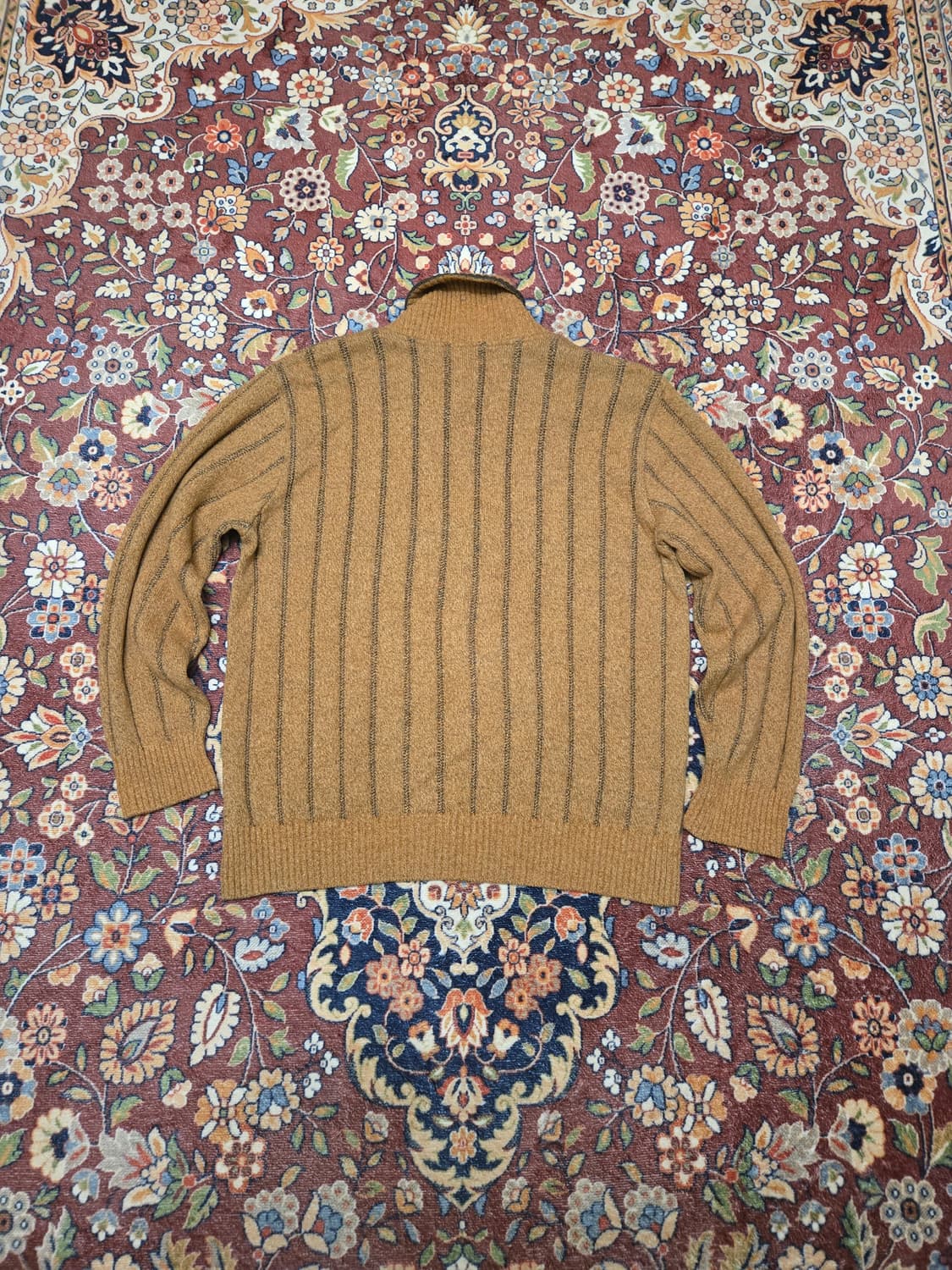 발망 빈티지 아가일 숄칼라 니트 (100) 상품이미지5