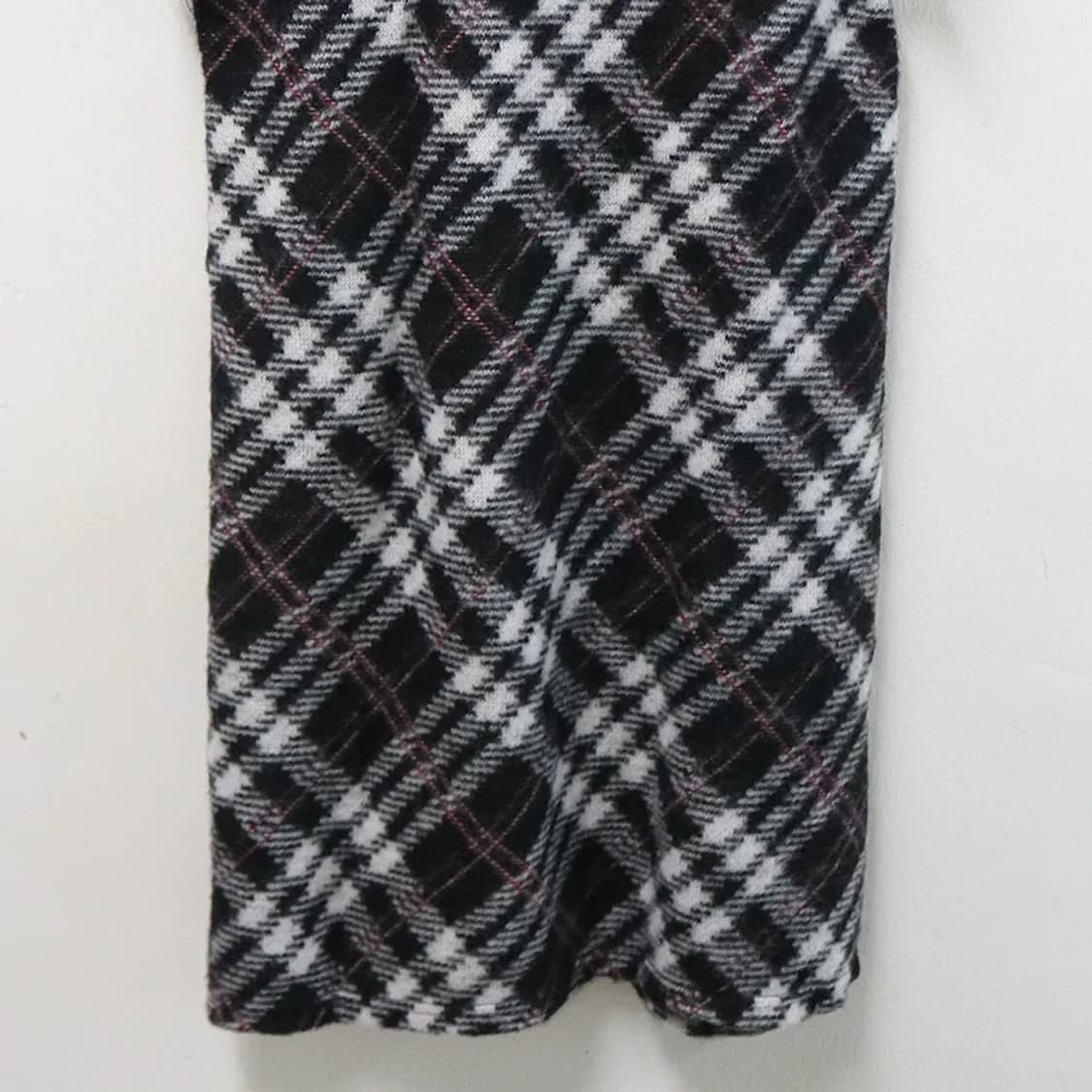 [미사용품] 체크 니트 반팔 원피스 62076 상품이미지7