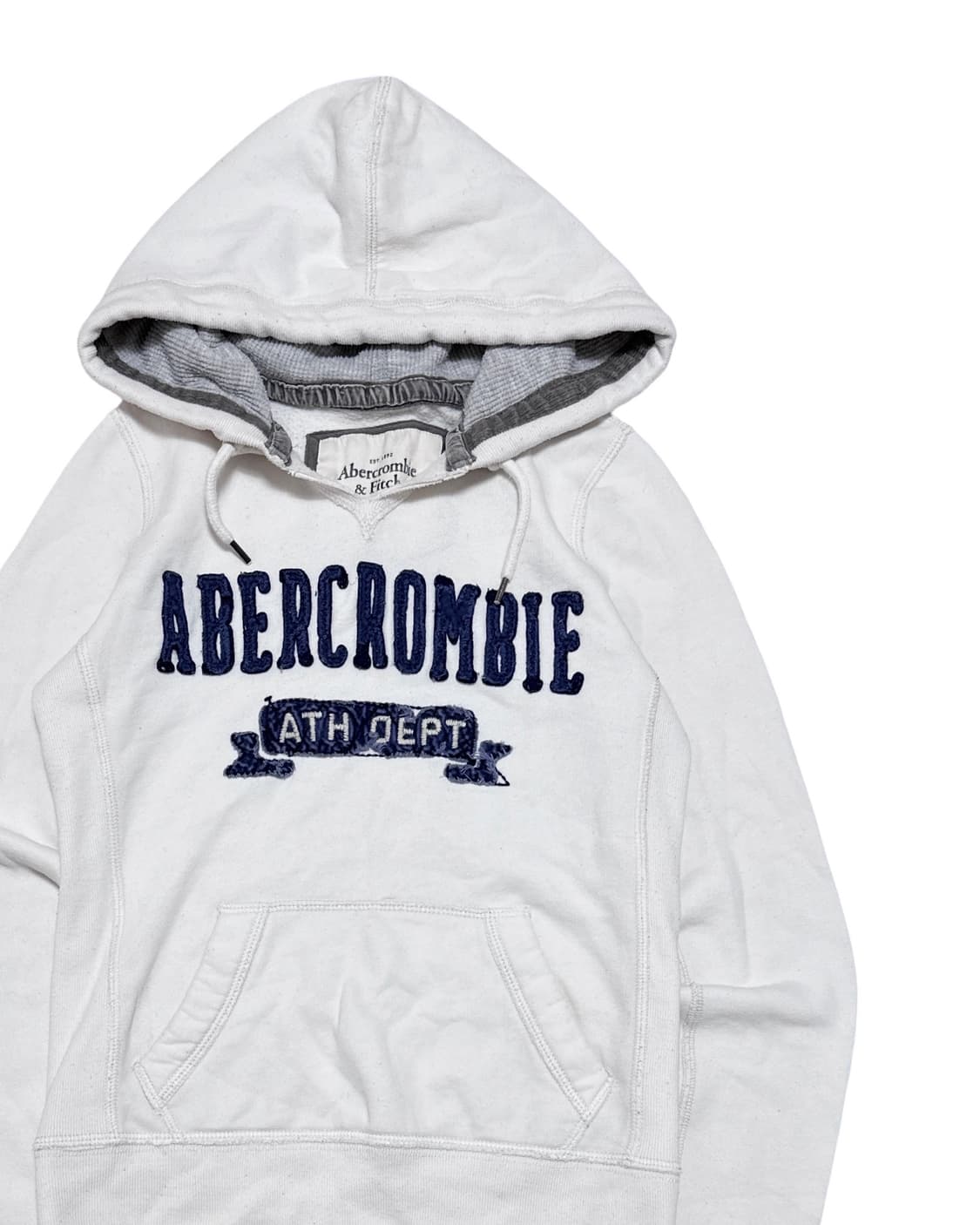 아베크롬비 로고 흰색 후드티 상품이미지2