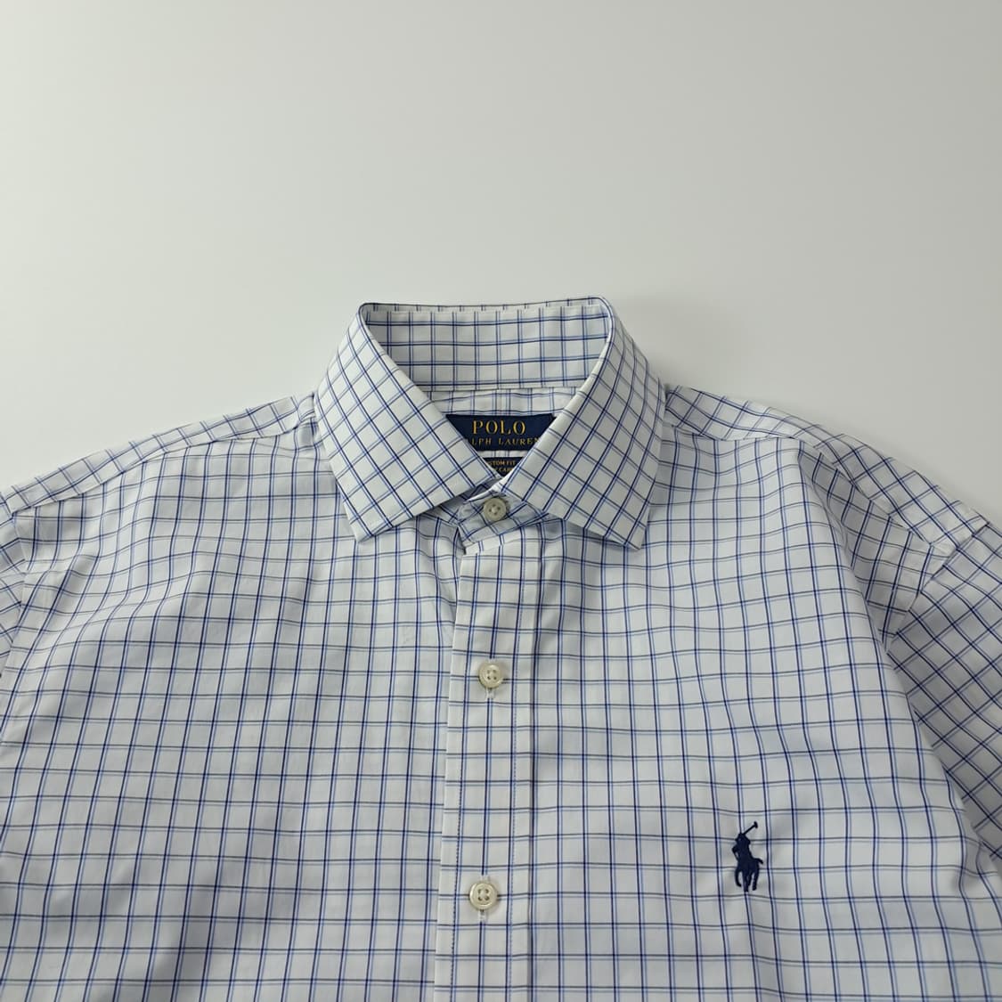 CK252 M 폴로 블루 멀티 스몰체크 이지케어 셔츠 남방 상품이미지2